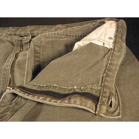 Carhartt Jeans Men's 41 x 34 MEASURED - Green Denim 'Stains Workwear - Picture 6 of 11